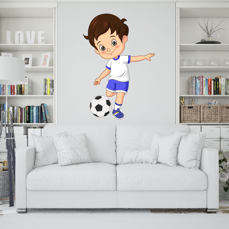 Αυτοκόλλητα τοίχου με Sports Μικρός ποδοσφαιριστής